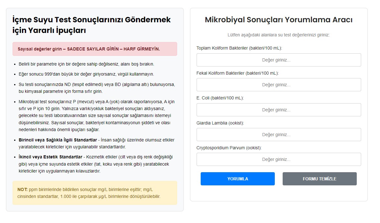 İçme Suyu Analizlerinizi Artık Kendiniz Yorumlayabilirsiniz: ISYA Tanıtıldı